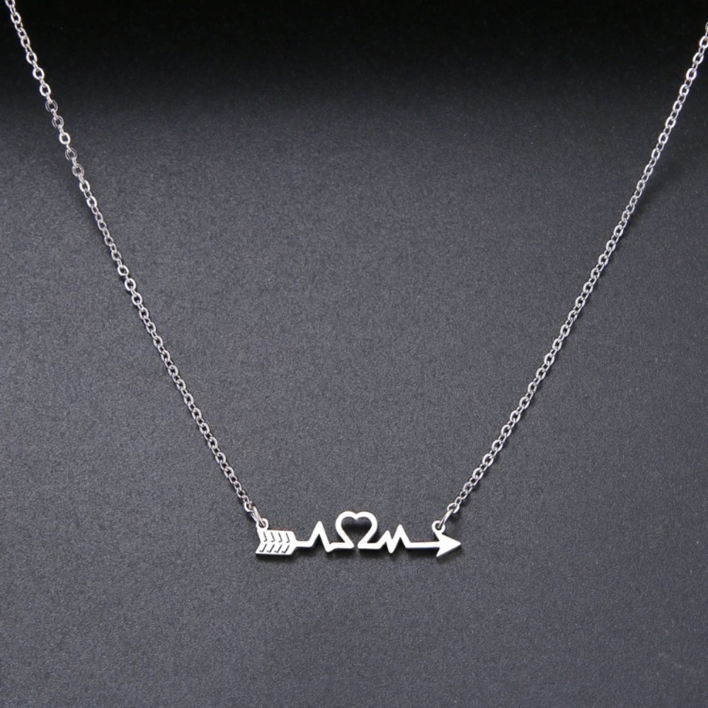 Stainless Steel Heartbeat 💓 Love Necklace